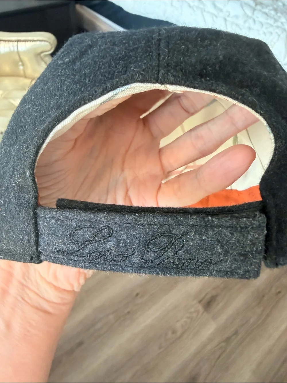 Loro Piana Dark Gray Wool Baseball Cap